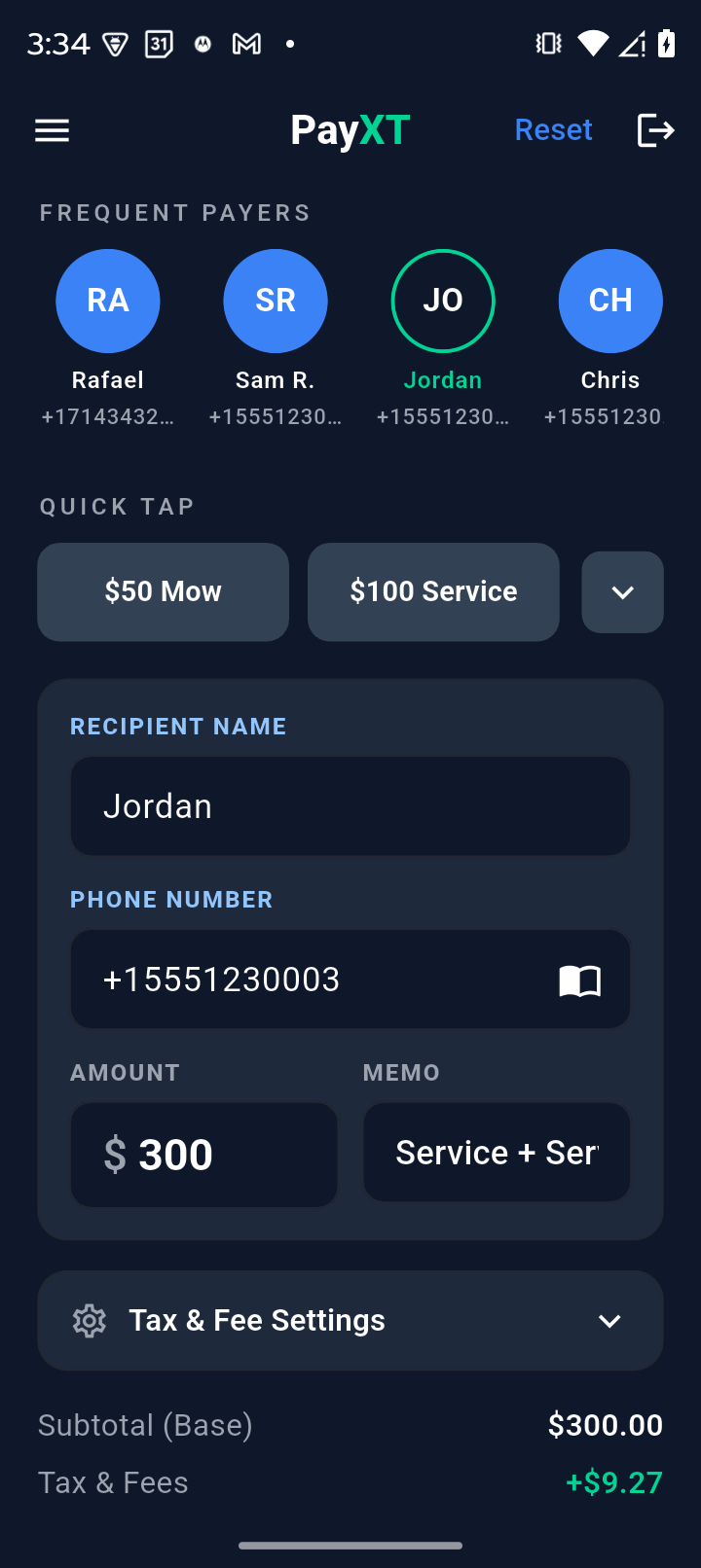 PayXT App Screen 4
