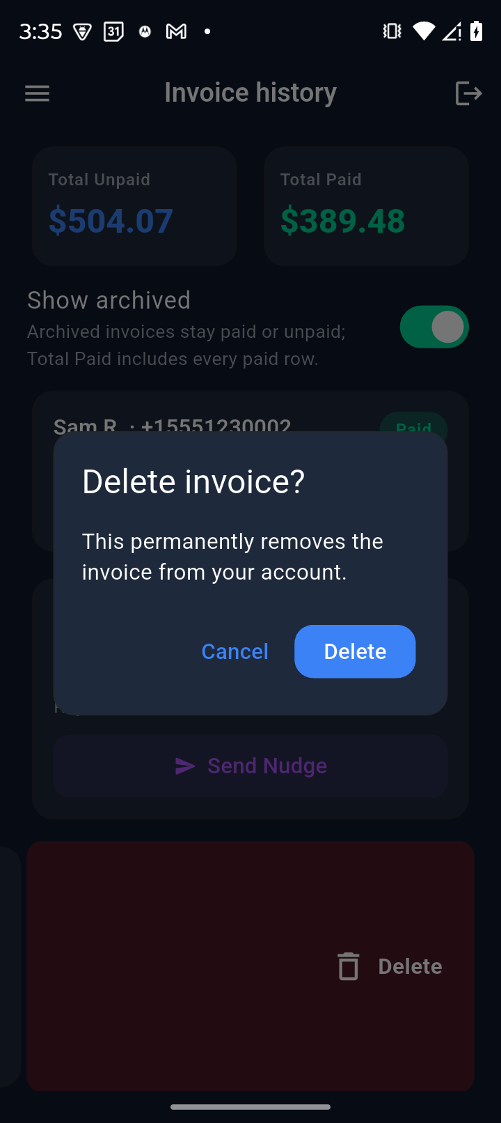 PayXT App Screen 5