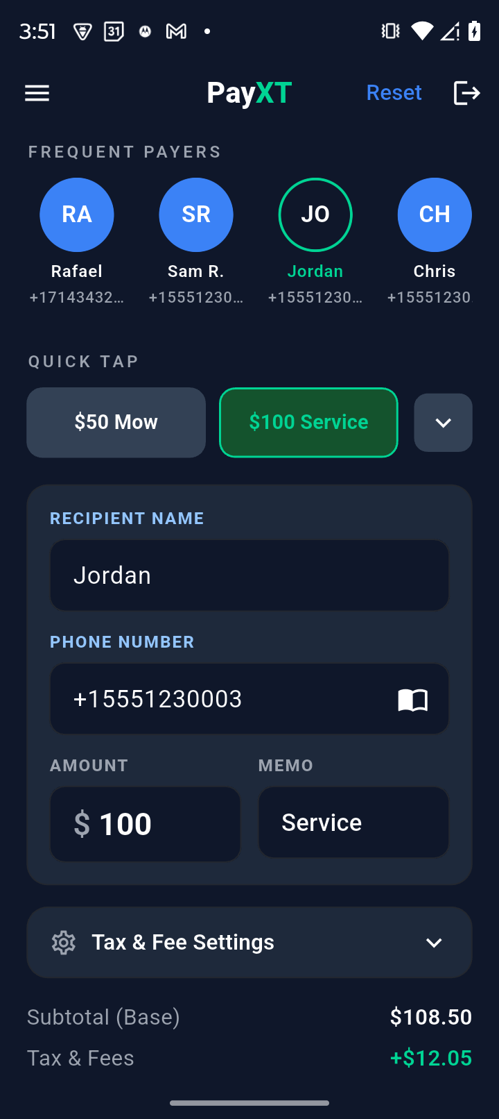 PayXT App Screen 6