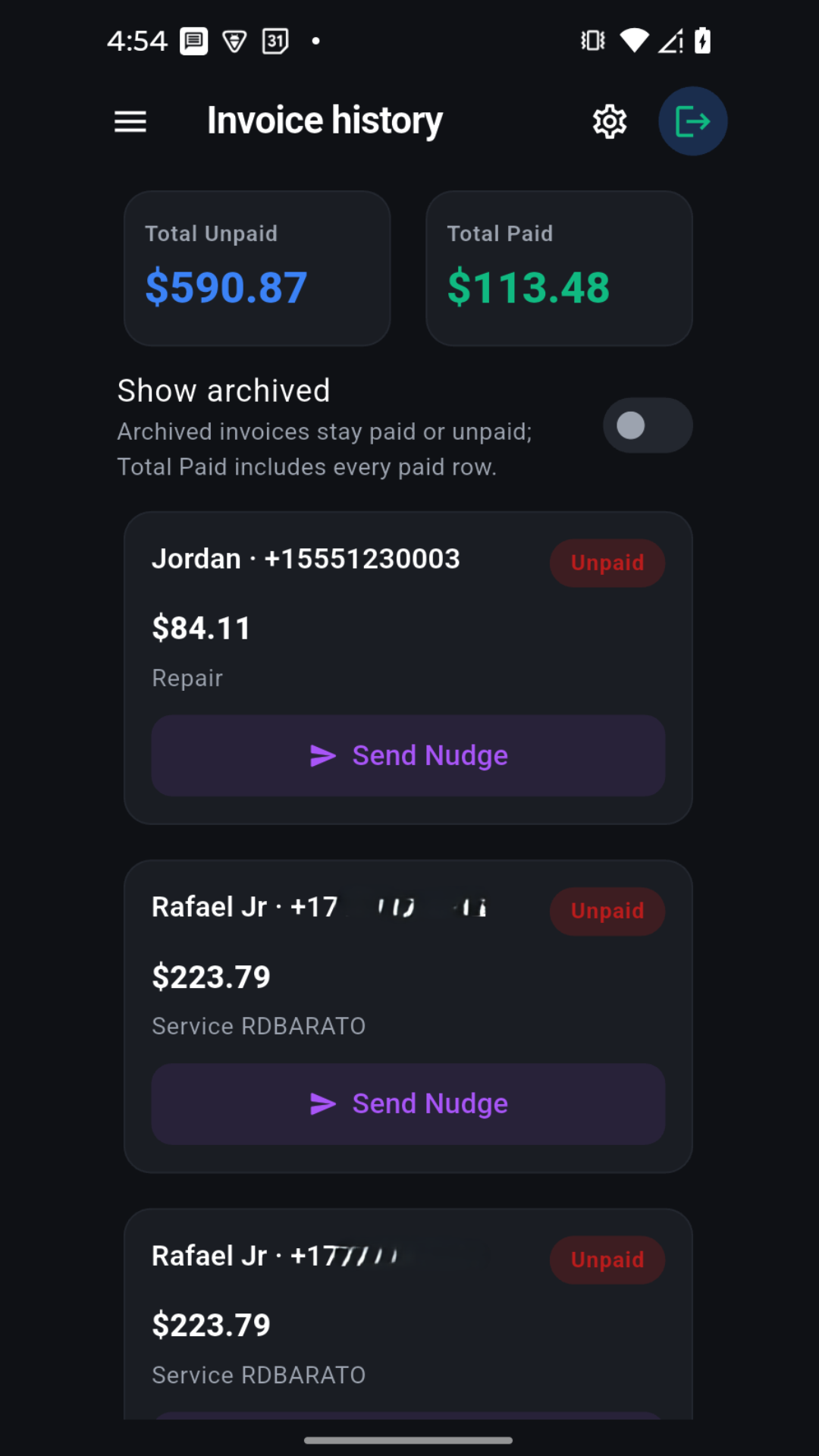 PayXT App Landscape Screen 1
