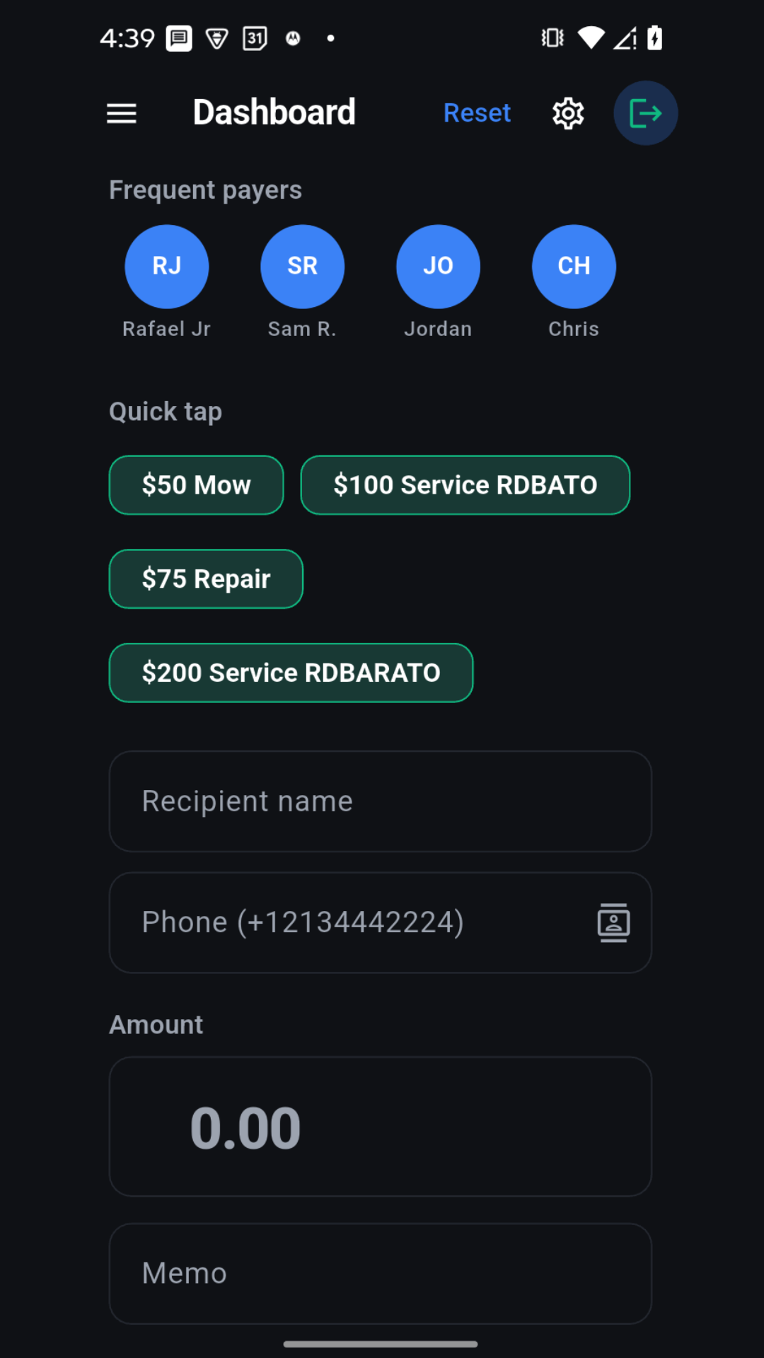 PayXT App Landscape Screen 4